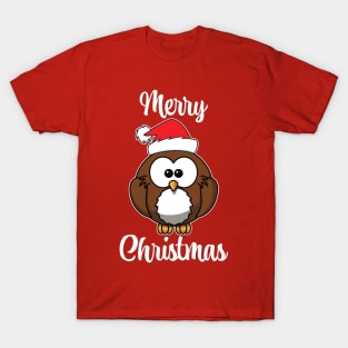 Merry Christmas Cute Owl T-Shirt